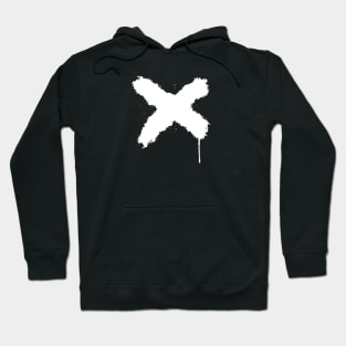 x white paint Hoodie